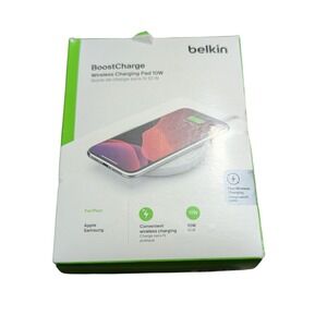 Ab. Belkin Boost Charge 10W Wireless Charging Pad, Non Slip Grip- White